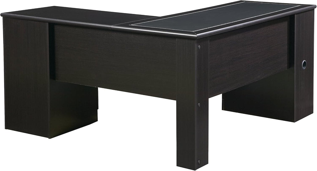 L-Shaped Desk, 30H x 58 3/4W x 18 3/4D, Espresso K697