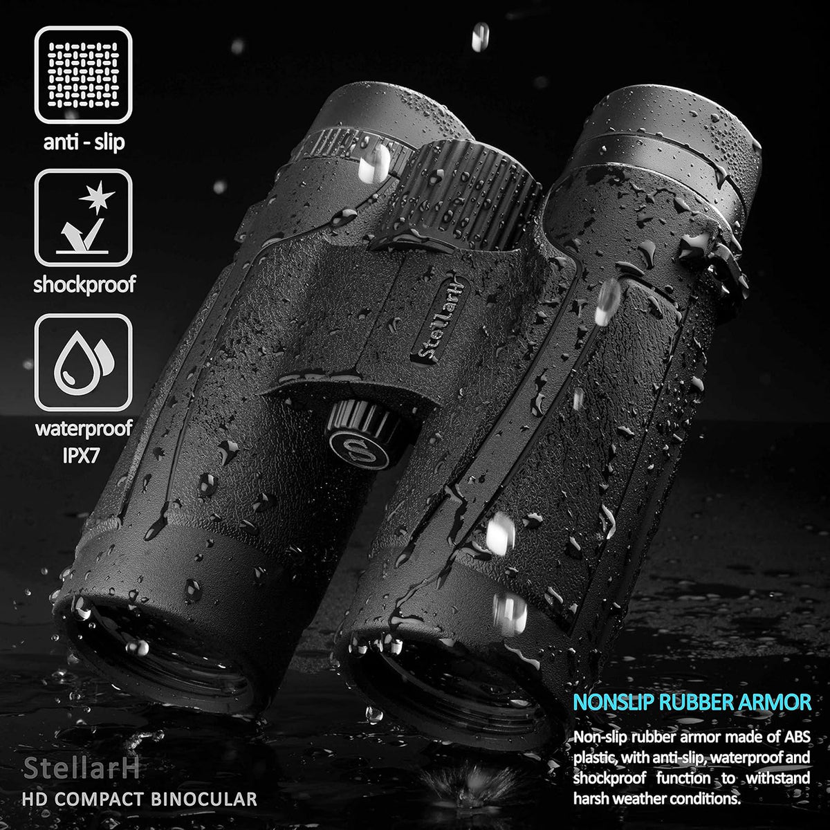 10x42 Waterproof Binoculars with Tripod and Smartphone Adapter G6203