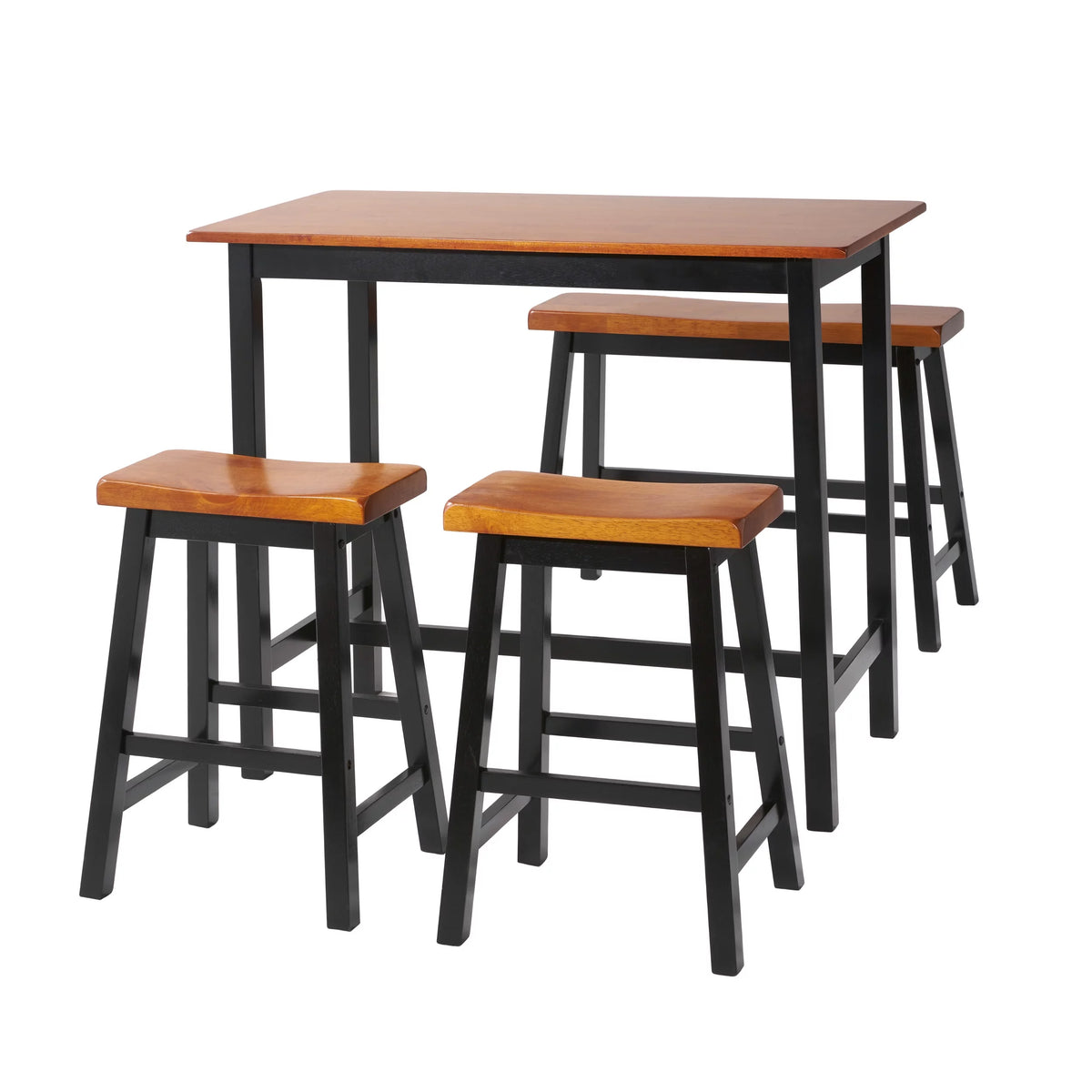 4 Piece Black Wood Dining Set Z699