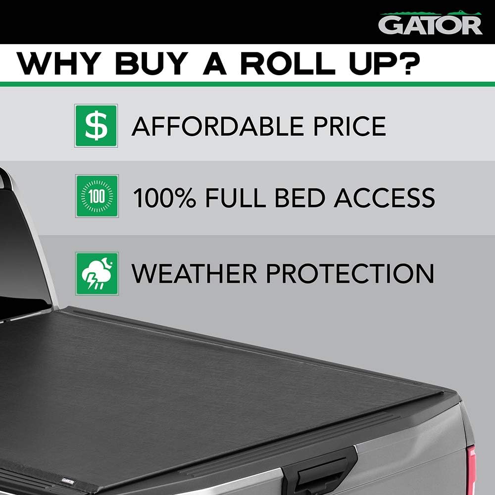 Soft Roll Up Truck Bed Tonneau Cover W91095