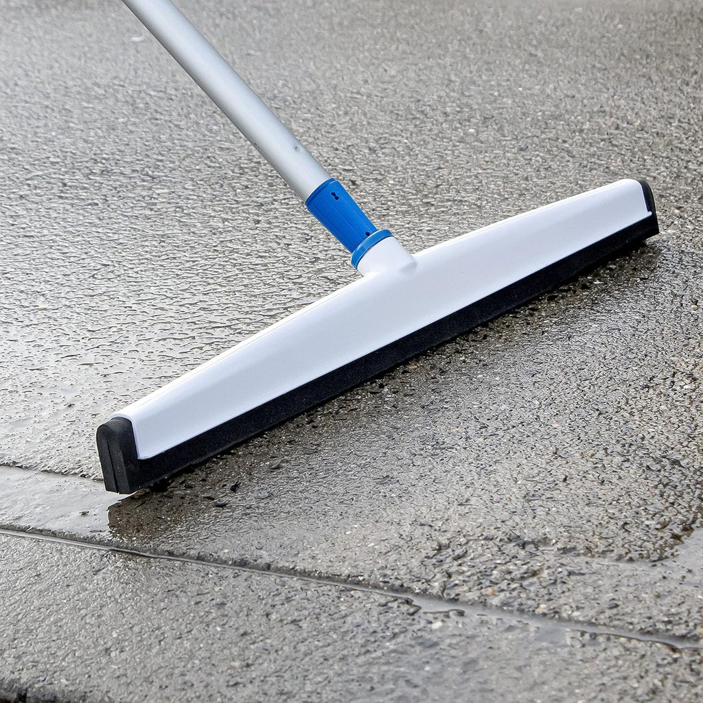 22" Uneven Surface Floor Squeegee with 60" Aluminum Pole, Pack of 2 L6568