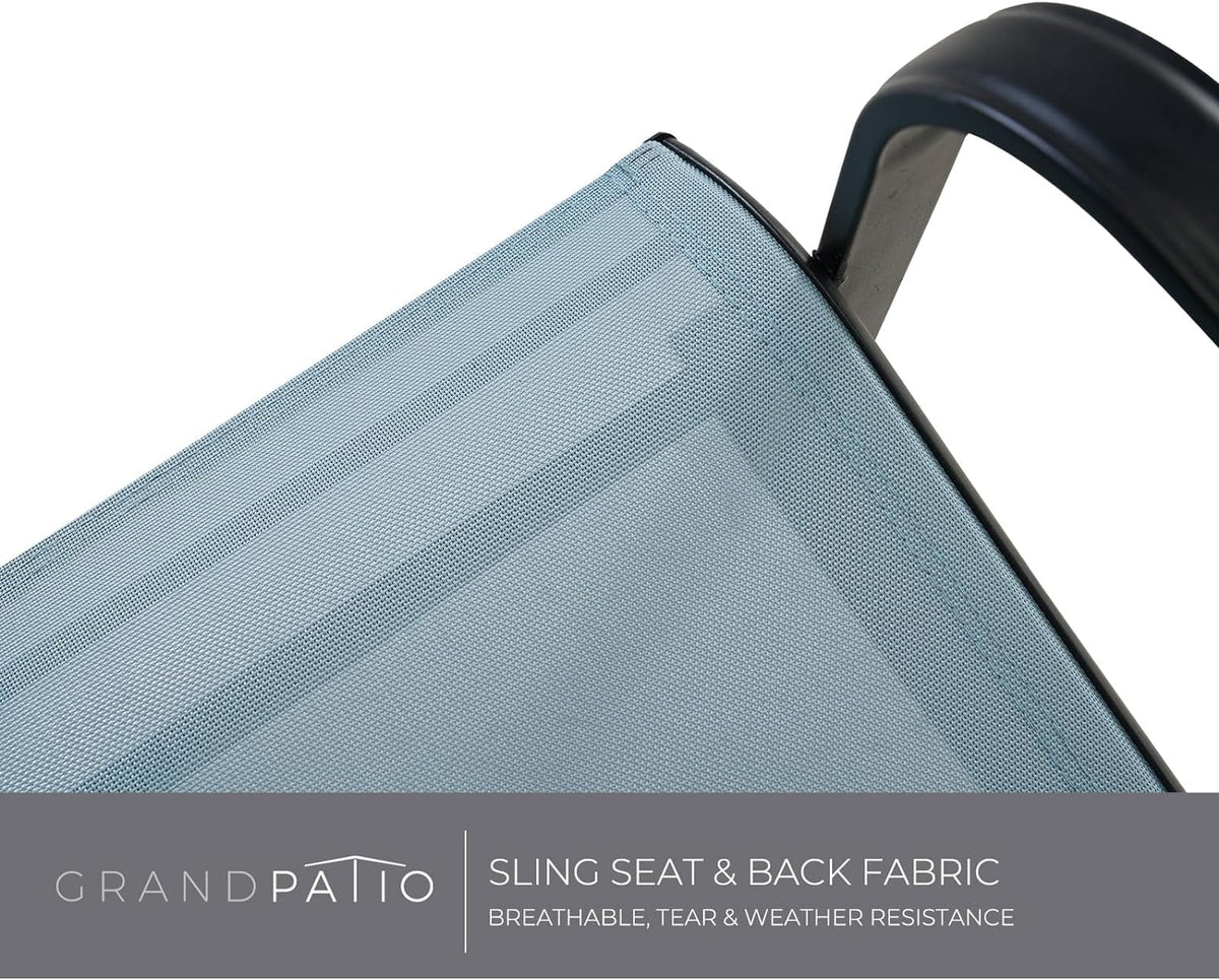 Set of 2 Blue Steel Outdoor Rocking Chair V622635