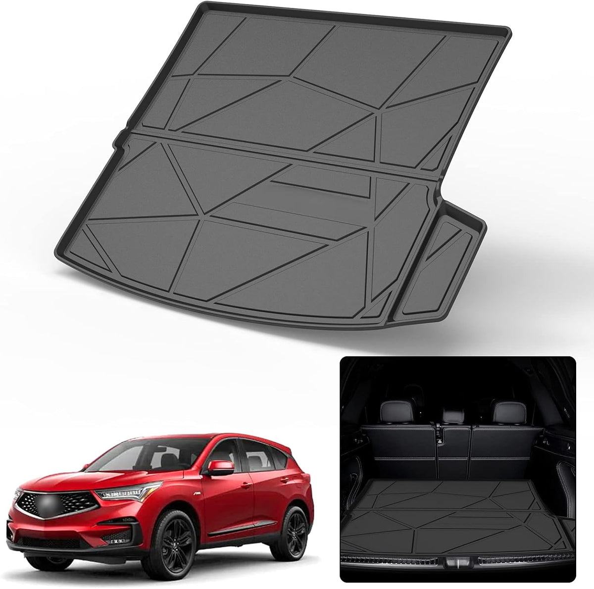 Black TPO Waterproof Rear Cargo Tray Trunk Floor Mat E137