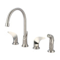 Two Handle Kitchen Widespread Faucet, PVD Brushed Nickel A32191