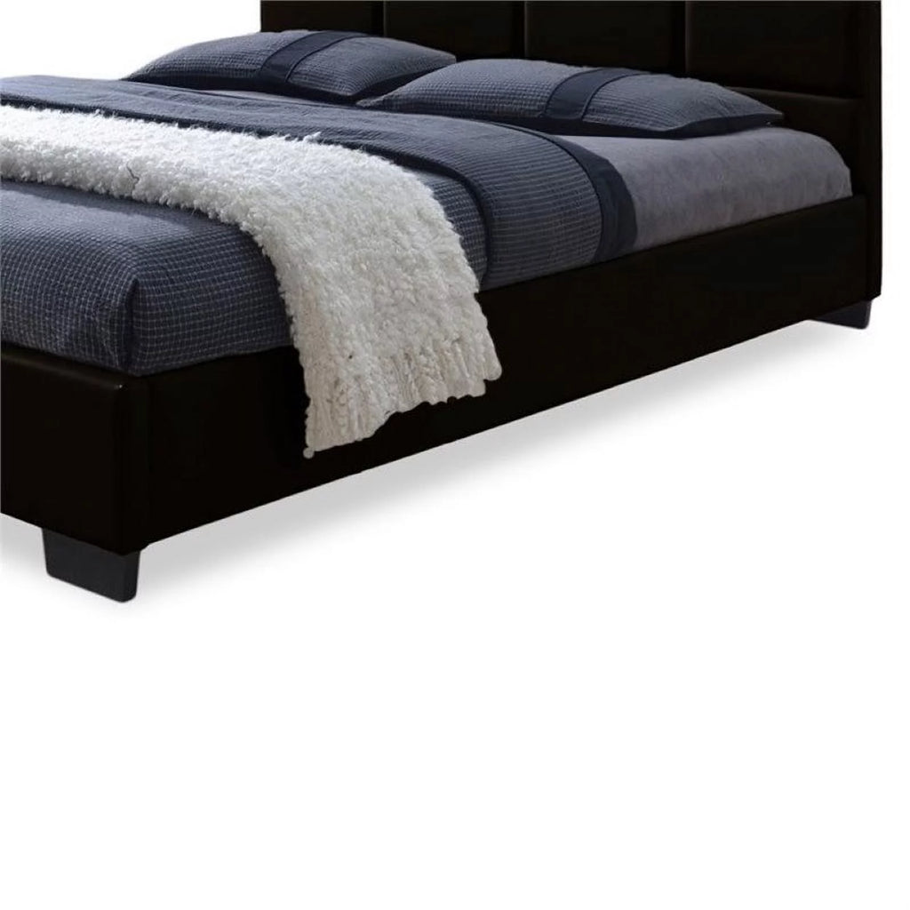 Upholstered Queen Leather Platform Bed U6338