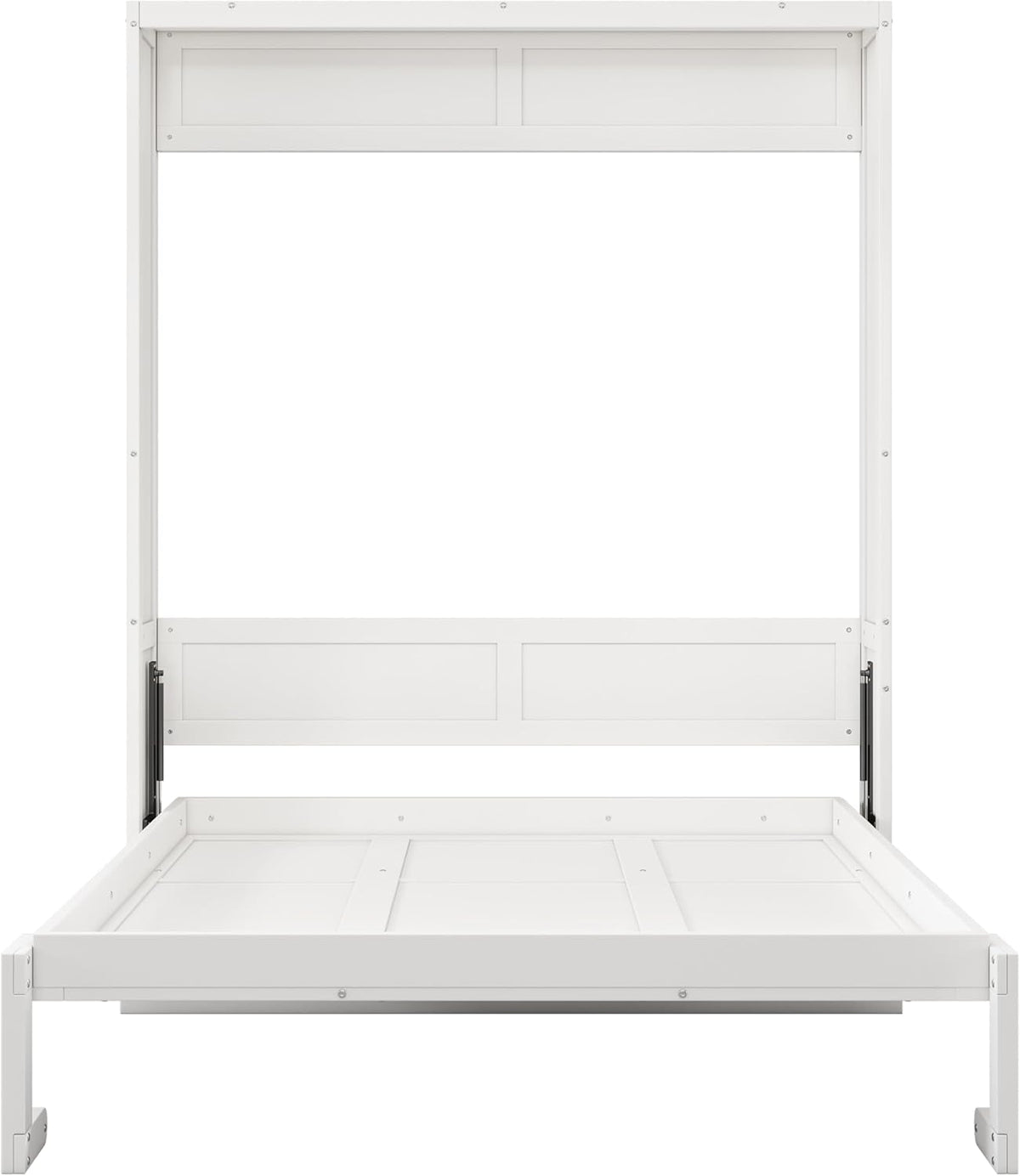 White Queen Size Murphy Bed with Desk P21755