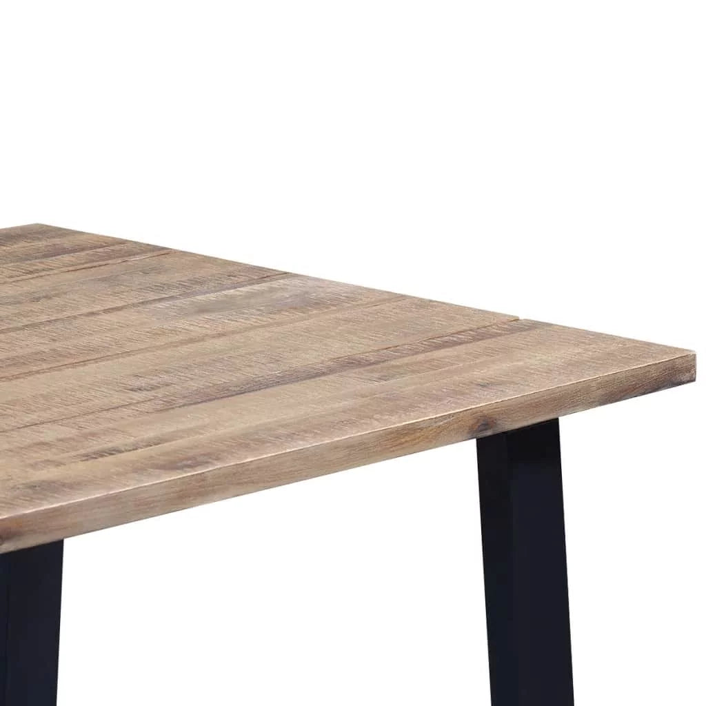 Rustic Acacia Wood Dining Table with Metal Legs V2216
