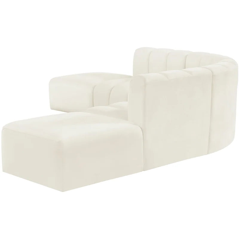 Cream Velvet Modular Sofa H36624