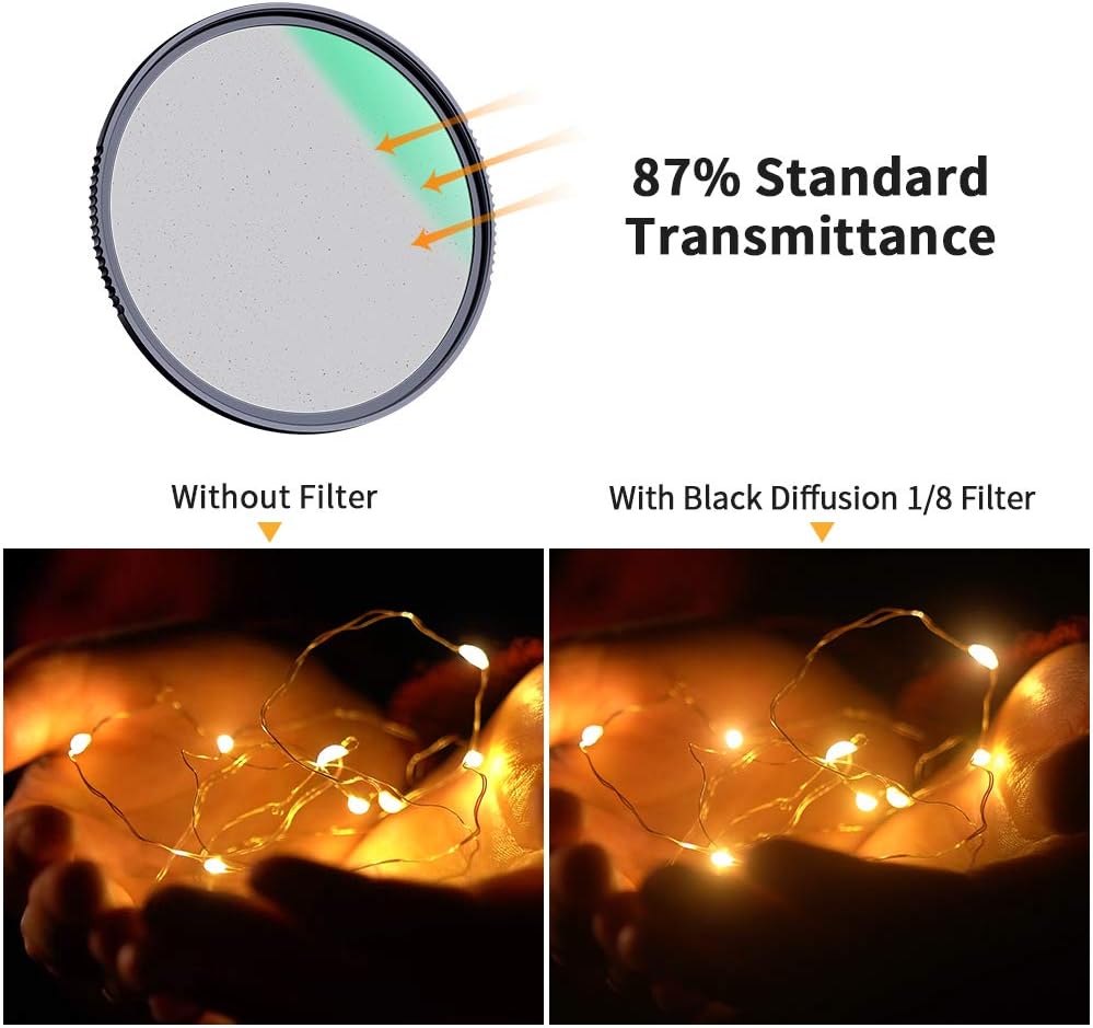 82mm Black Diffusion 1/8 Camera Lens Filter Z749537