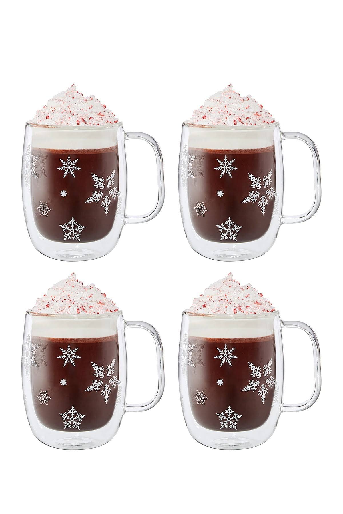 Double Wall Glass Coffee Mug Set T84371