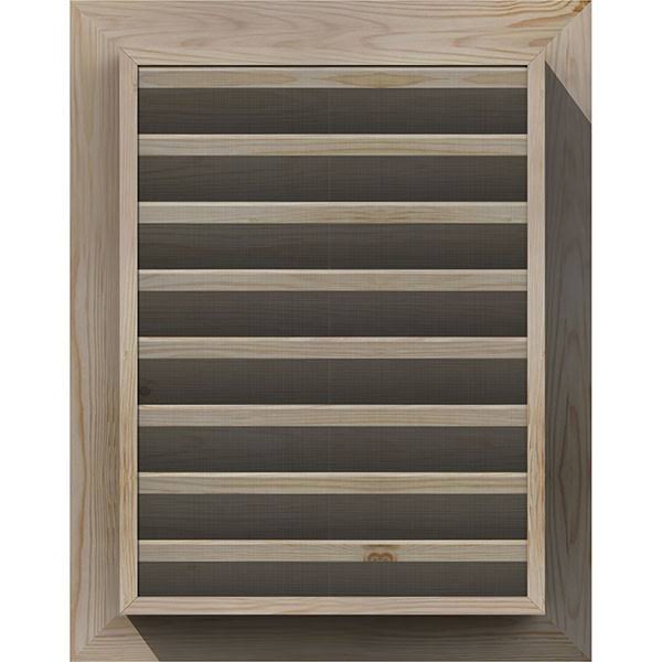 Unfinished Pine Vertical Gable Vent H9860