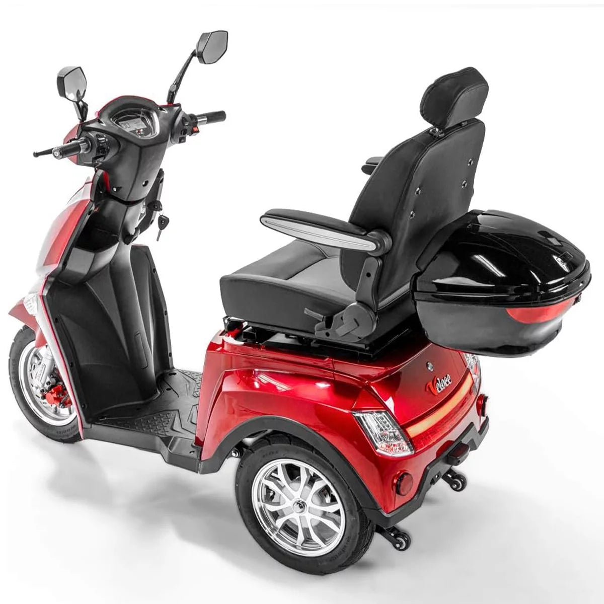 Red 3 Wheel Mobility Scooter, 300 lb. Weight Capacity U26070