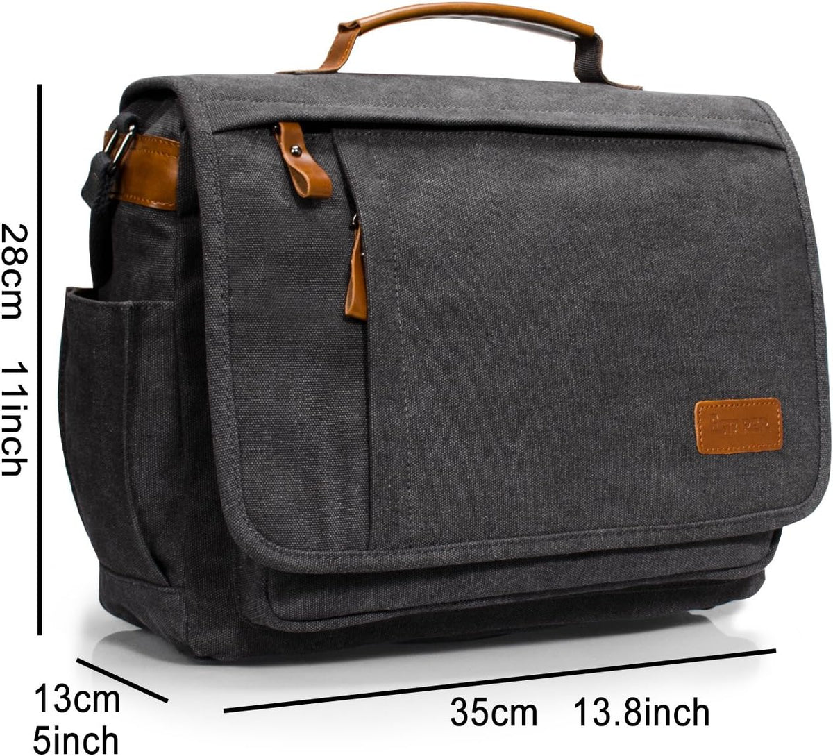Canvas Messenger Bag with Camera Insert Sleeve U345451