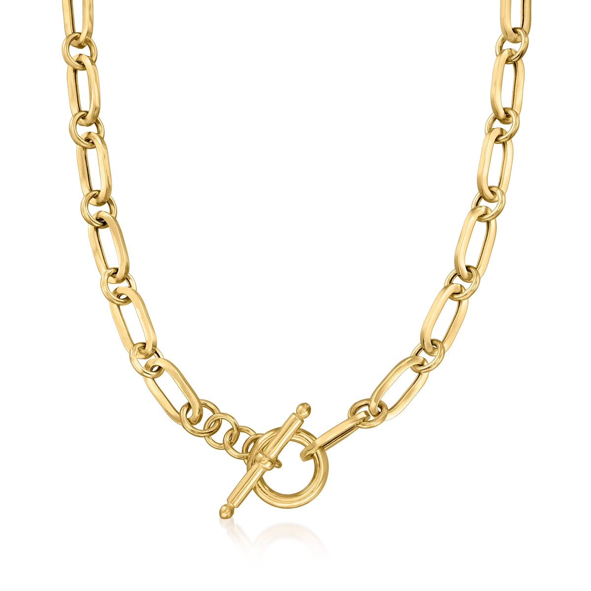18kt Gold Over Sterling Paper Clip Link Necklace L72242
