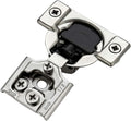 12 Pack 6 Pairs 1/2 inch Overlay Soft Close Satin Nickel Stainless Steel Concealed Hinges L35858