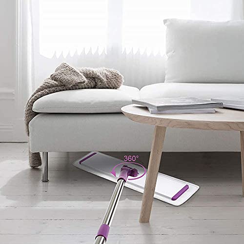 Commercial Flat Microfiber Floor Mop with 4 Washable Pads T46317
