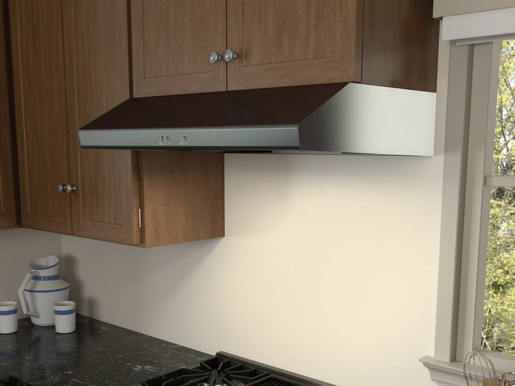Black Stainless Steel Under Cabinet Range Hood B152