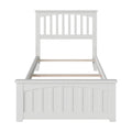 White Twin Bed with Footboard H800056