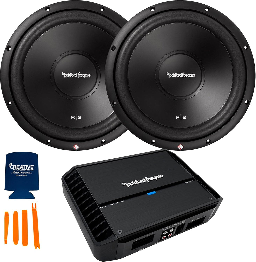 Two R2D4-12 Prime 12" Dual 4-Ohm Subwoofers and a P500X1BD 500-Watt Punch Amplifier U33178