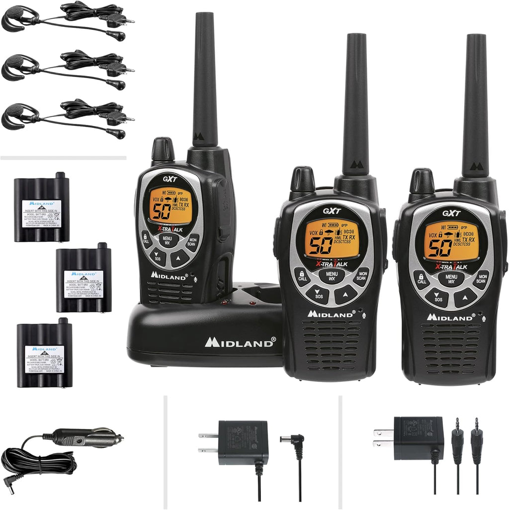 50 Channel Waterproof GMRS Two-Way Radio 3-Pack X583913