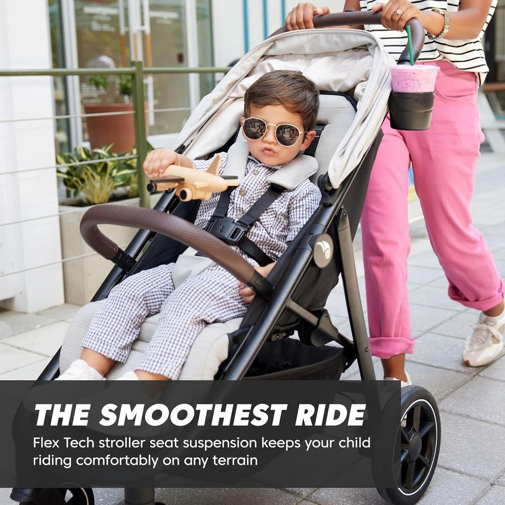 Lightweight Stroller with All-Terrain Wheel Suspension and Compact Fold L590631