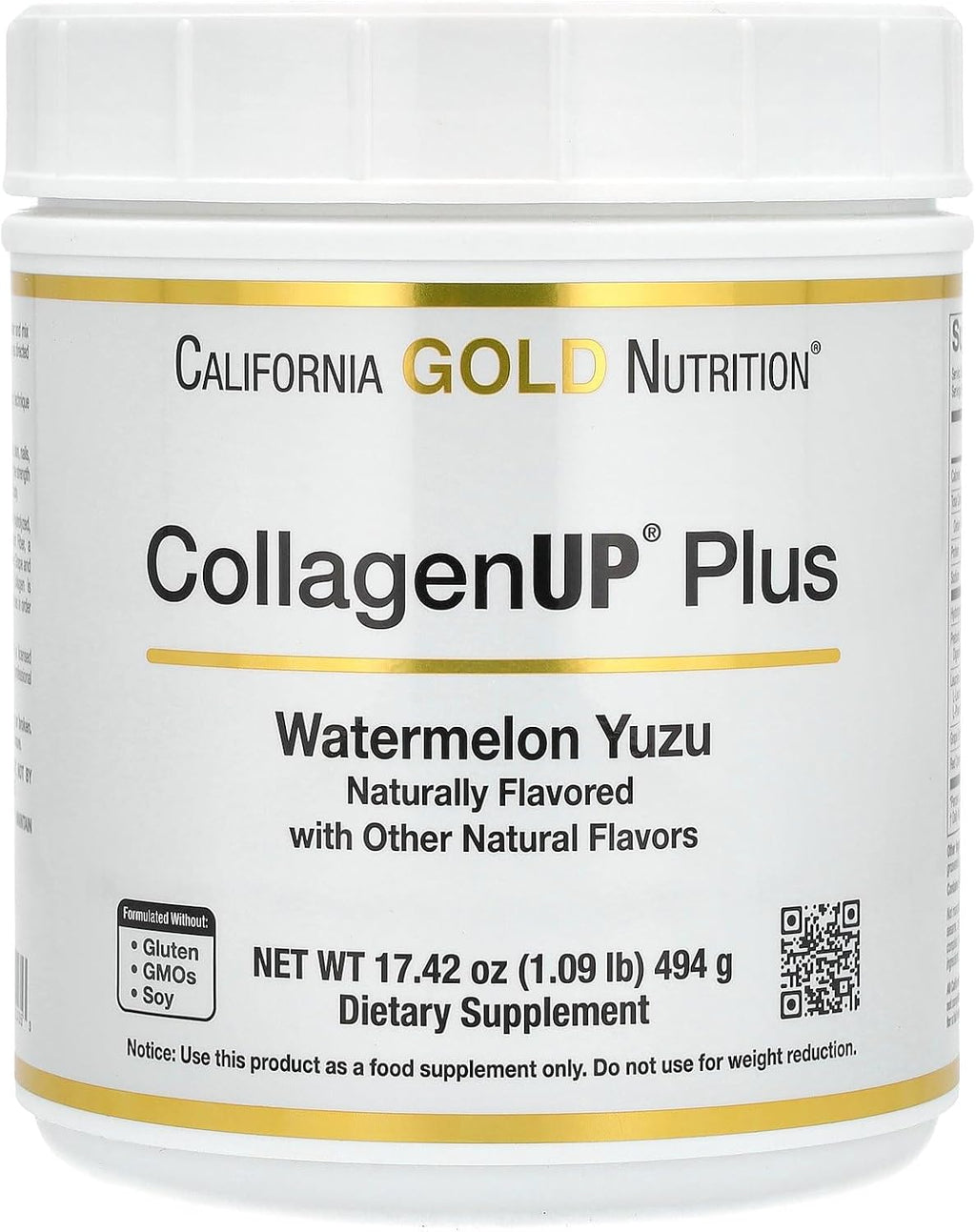 Hydrolyzed Marine Collagen Peptides with Fiber and Essential Amino Acids, Watermelon Yuzu, 1.09 lb P725786