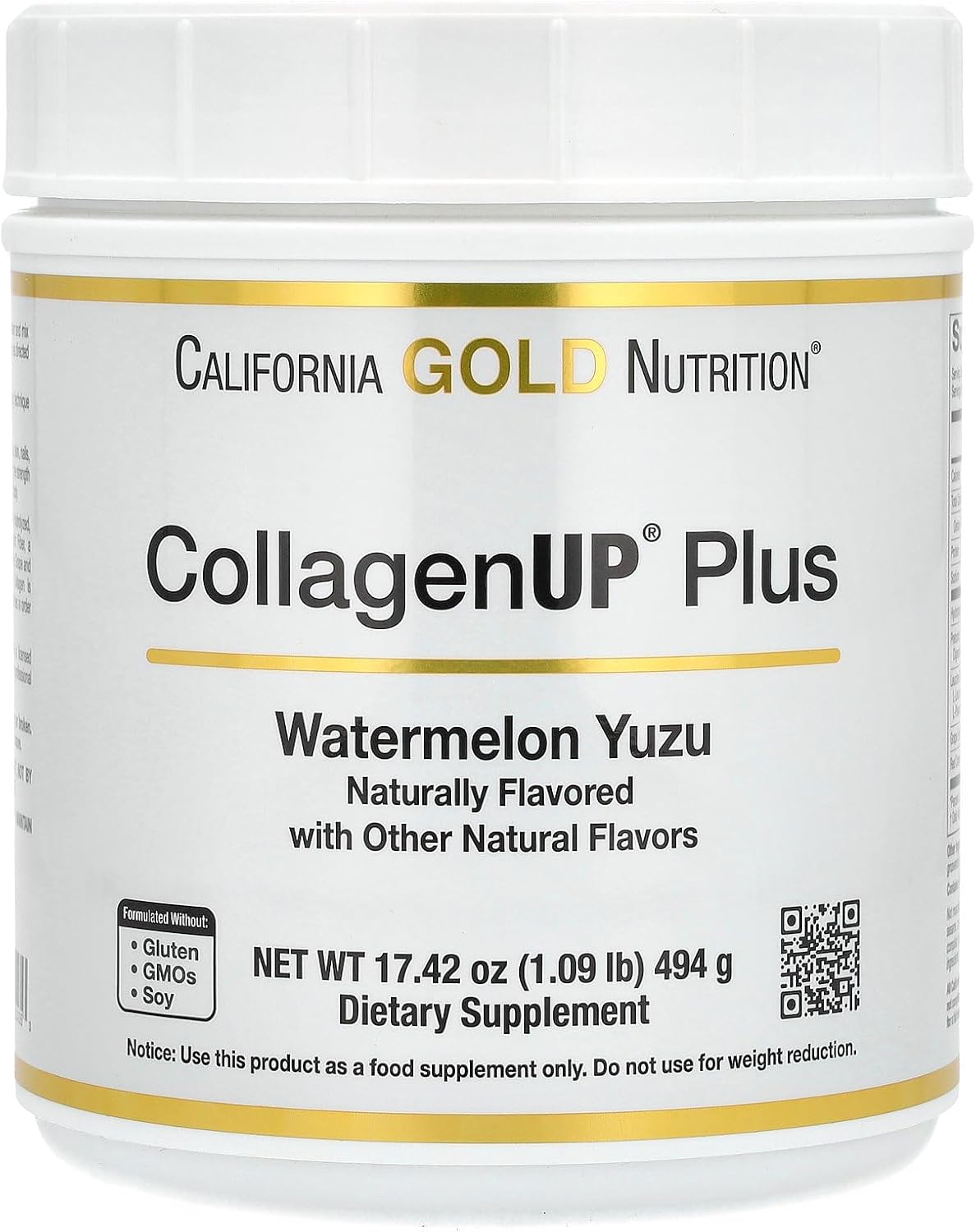 Hydrolyzed Marine Collagen Peptides with Fiber and Essential Amino Acids, Watermelon Yuzu, 1.09 lb P725786