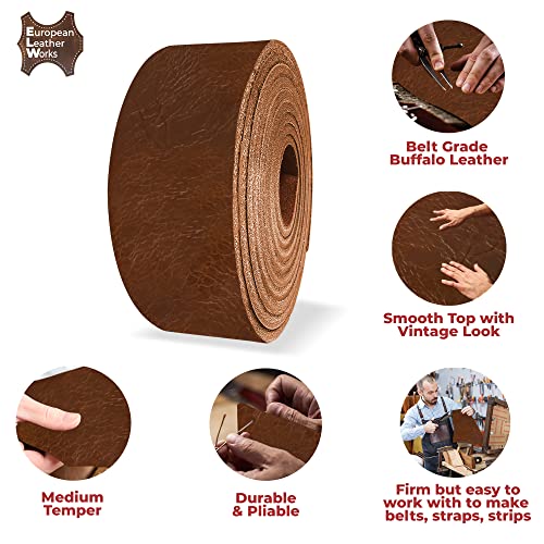 Buffalo Belt Blanks 8-10 oz Full Grain Leather Belt Straps P81805