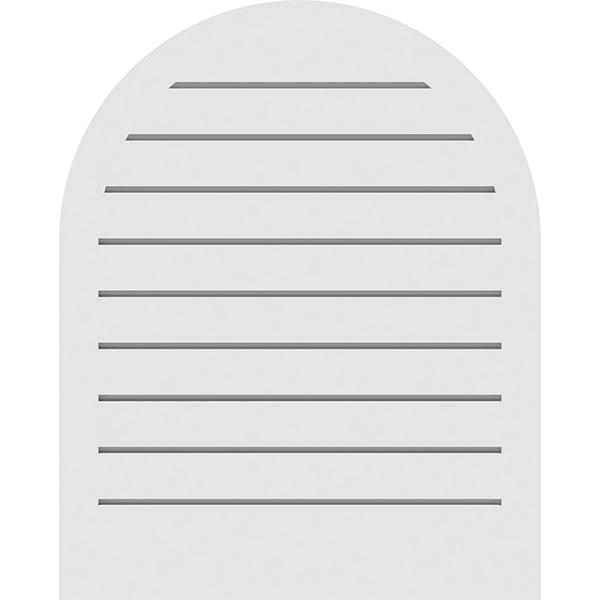 Round Top Surface Mount PVC Gable Vent with Brickmould Y603644