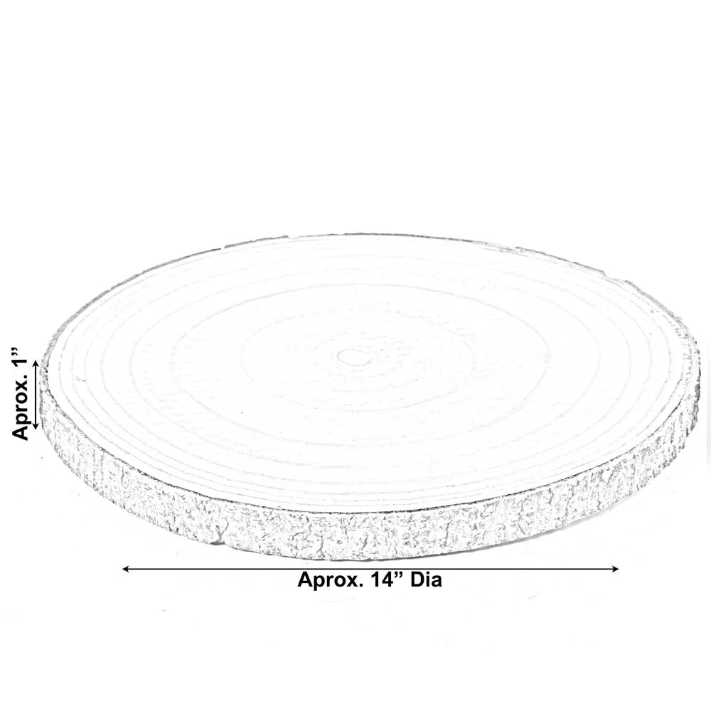 Natural Wood Slice Tray 14" Diameter Y753526