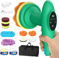 Cordless 4inch Orbital Polisher with 8 Pads, 6 Speeds, 12V LCD Display, Pack of 2 K281288