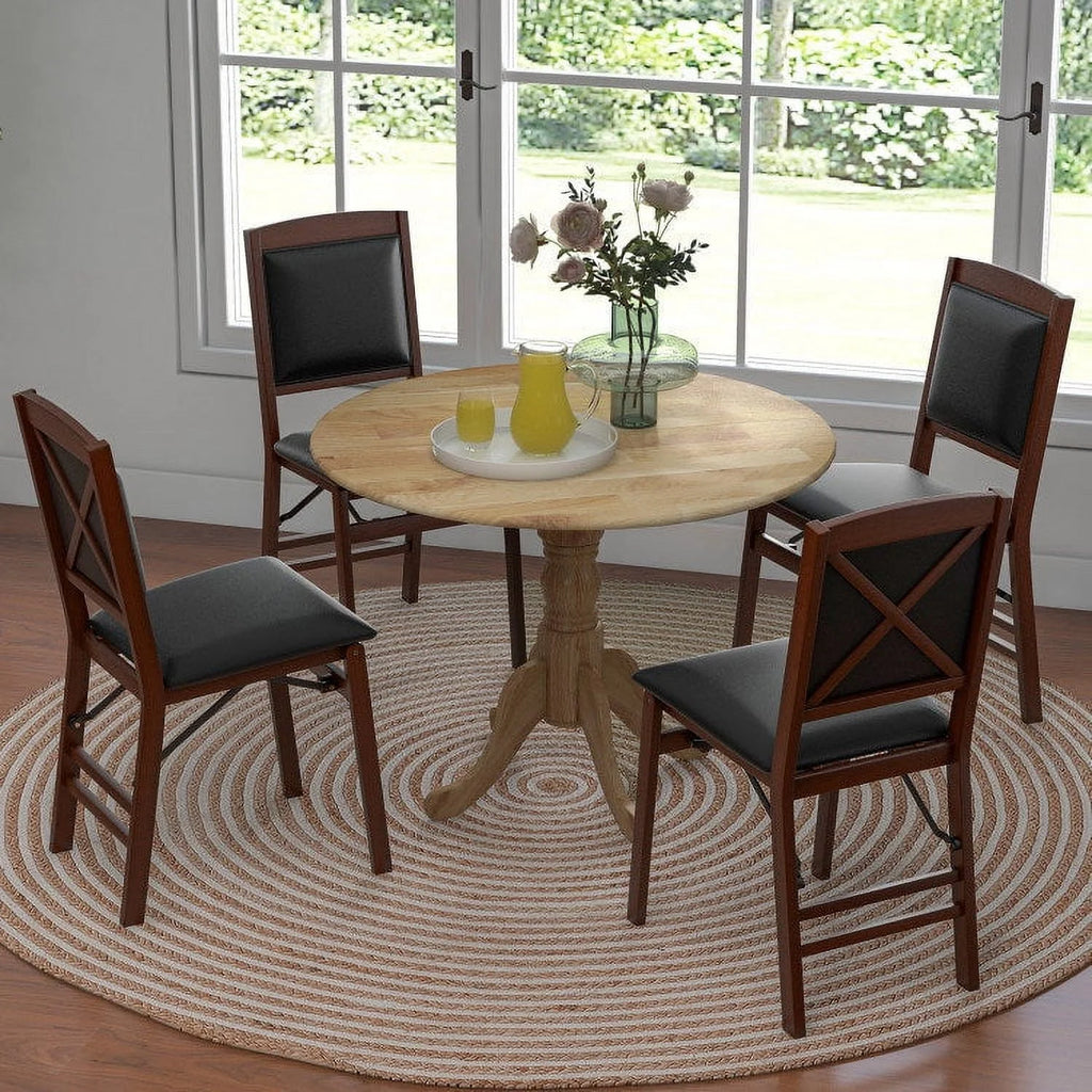 Wooden Dining Table with Round Tabletop G119497