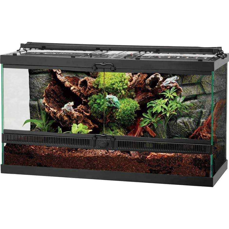 Front Opening Terrarium with Rock Foam Background W404
