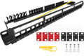 24 Ports 1U Blank Keystone Patch Panel, 19 inch Rack or Wall Mount Pack of 2 X622