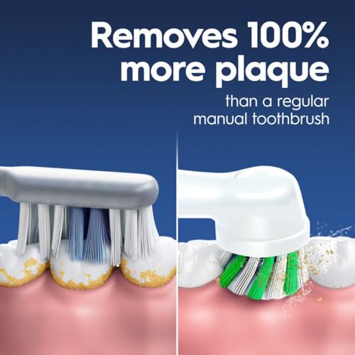Midnight Black Rechargeable Electric Toothbrush with 1 Replacement Brush Head, Travel Case F22716