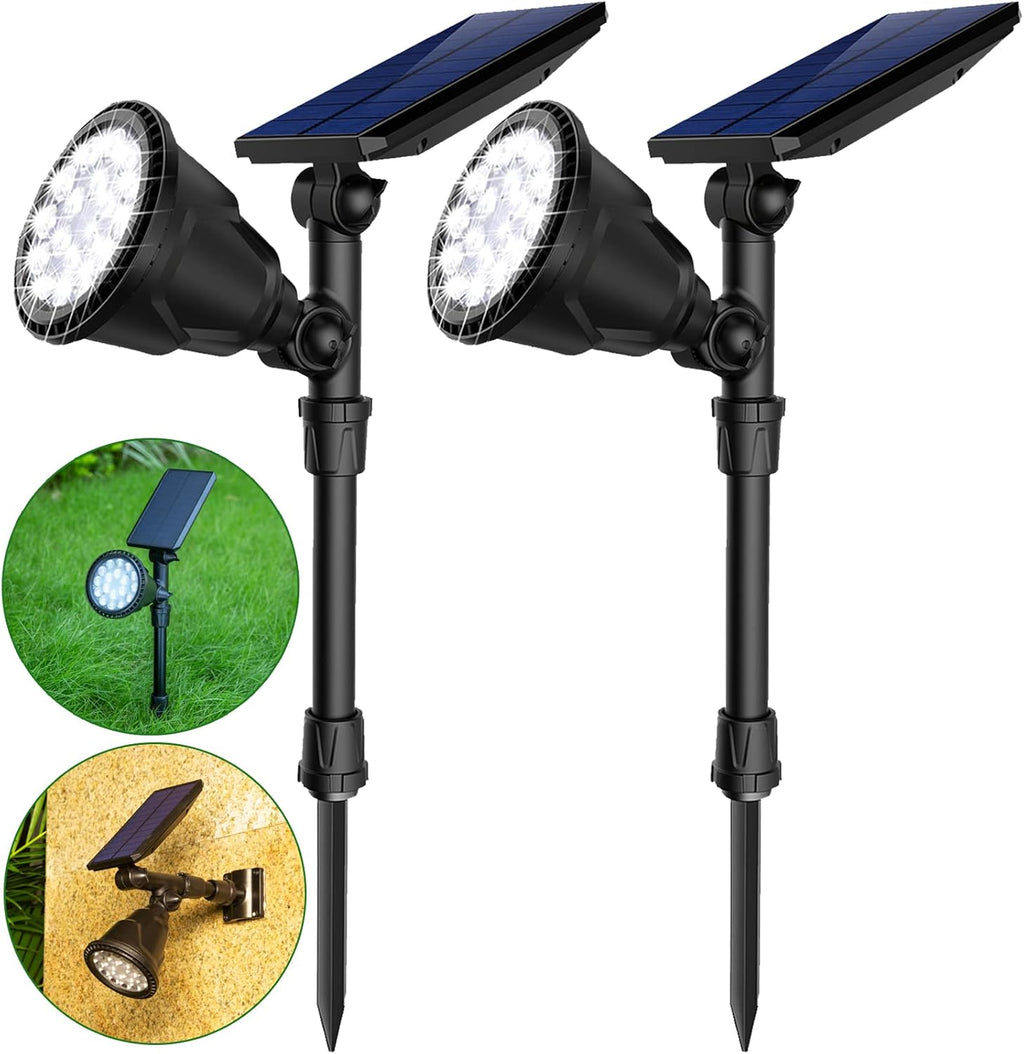 600 Lumens IP65 Waterproof Solar Spotlights 4 Pack E797875