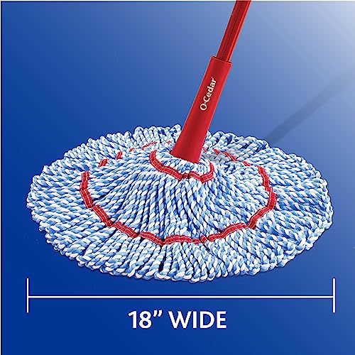Microfiber Twist Mop with 2 Extra Refills, 18-Inch Mop Head V141063