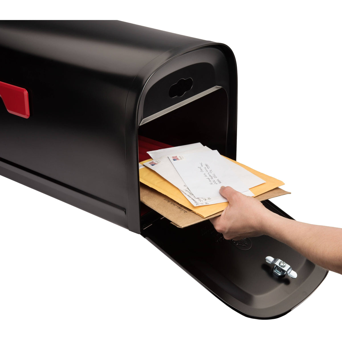 Post Mount Locking Mailbox (Black) P647