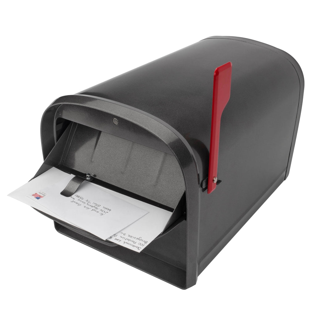 Post Mount Locking Mailbox (Black) P647