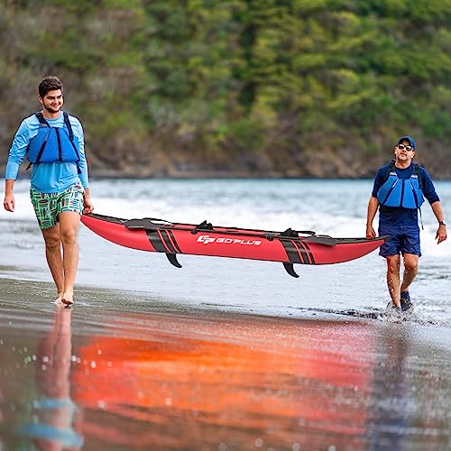 2-person Inflatable Kayak with Aluminium Oars, EVA Padded Seat, Hand Pump, Carry Bag L7234