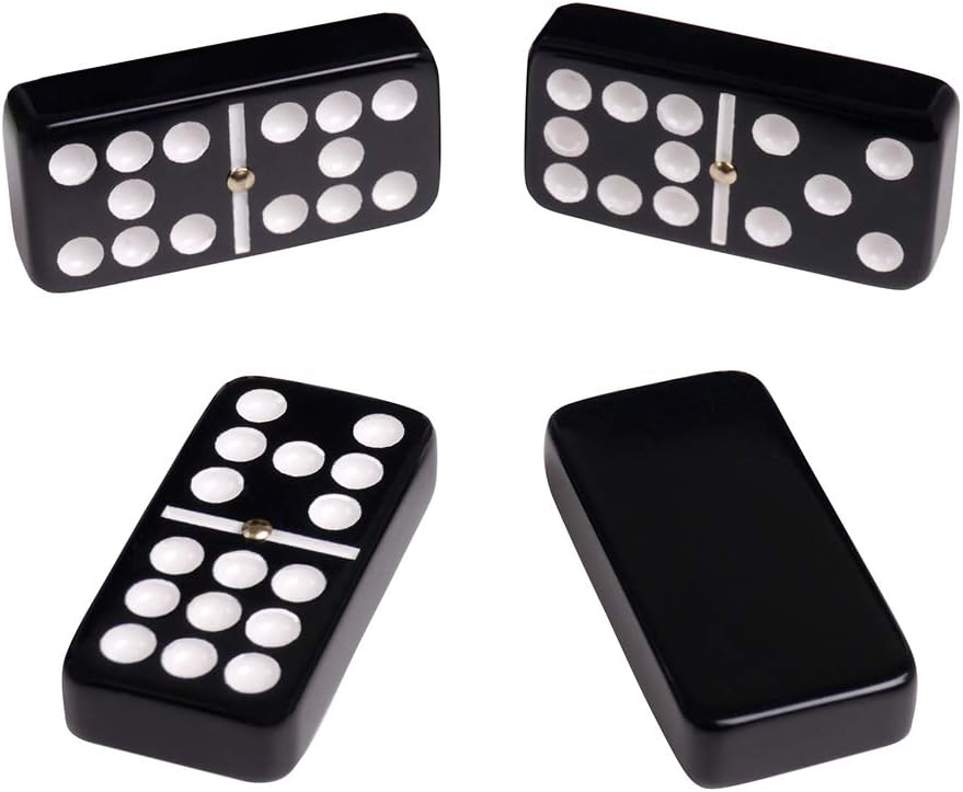 Black Double 9 Domino Set E545584