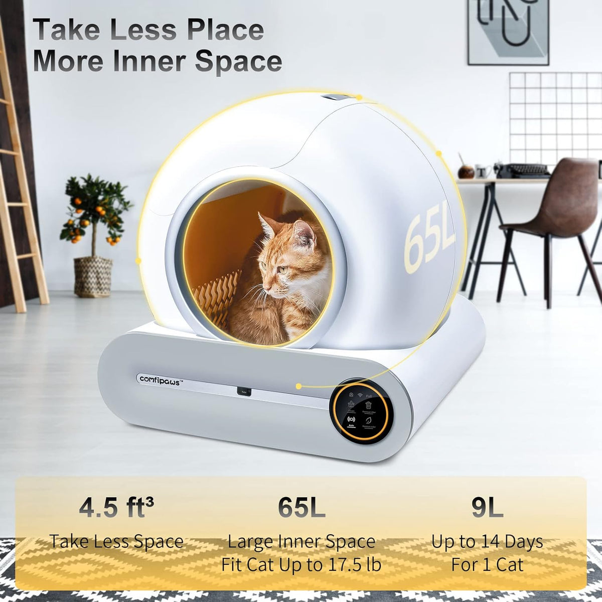 Automatic Self Cleaning Cat Litter Box with APP Control V74932