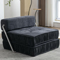Grey Memory Foam Futon Sleeper Chair Couch Twin Size G771