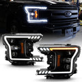 2018-2020 Ford F150 Black Smoked LED Projector Headlights C433