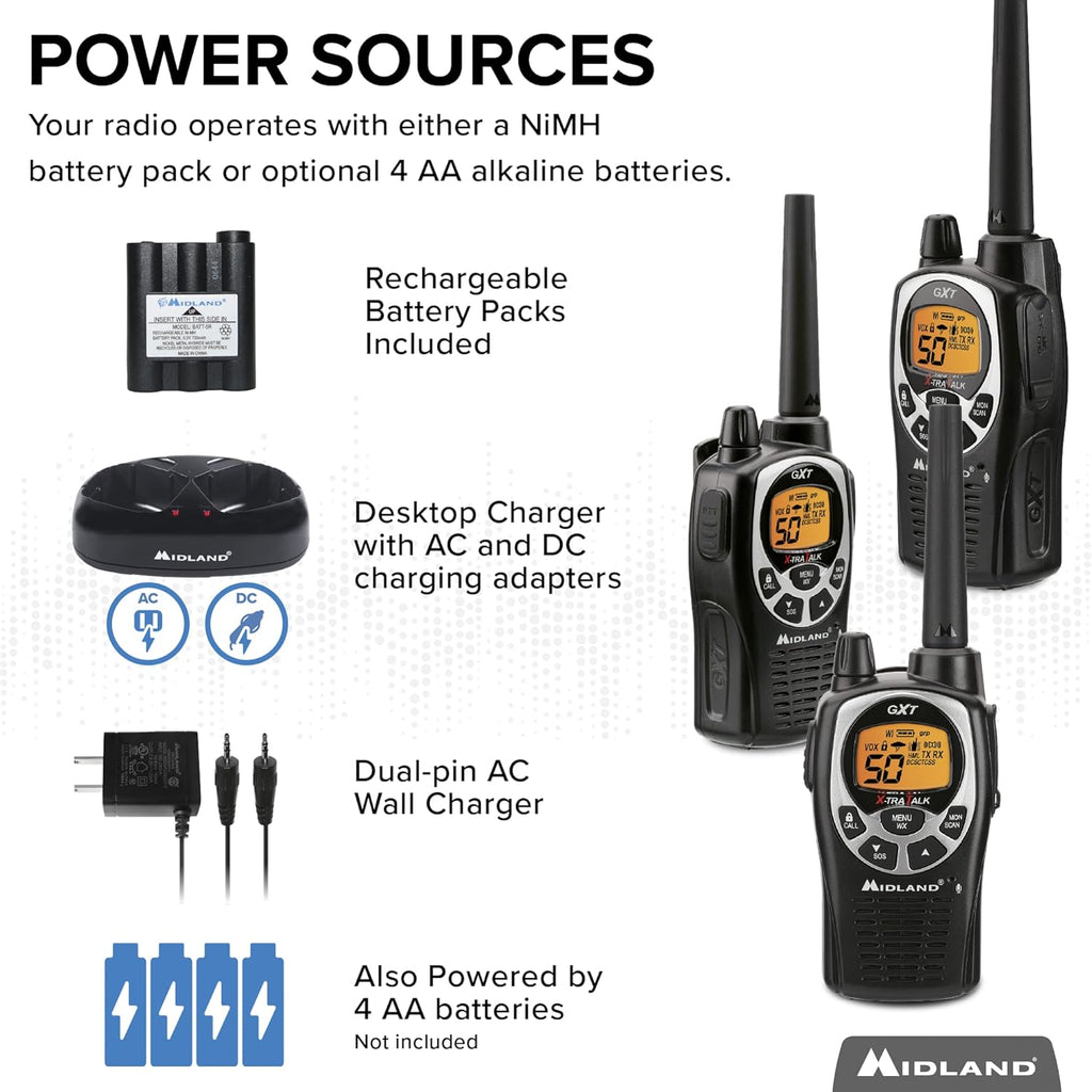 50 Channel Waterproof GMRS Two-Way Radio 3-Pack X583913