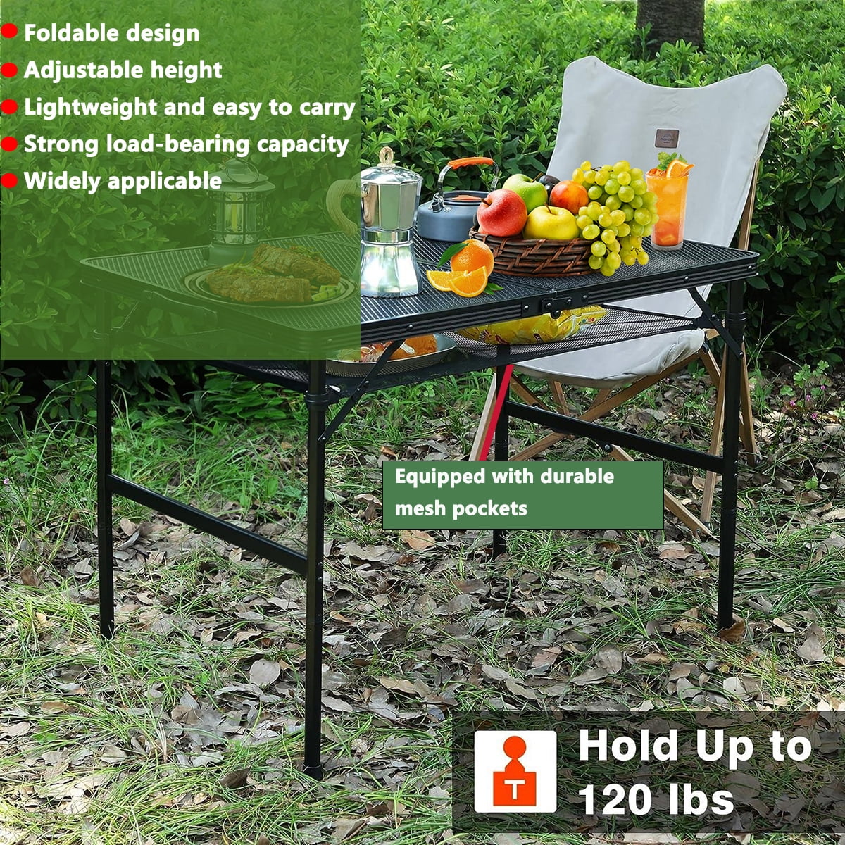 Folding Aluminum Grill Table N592486