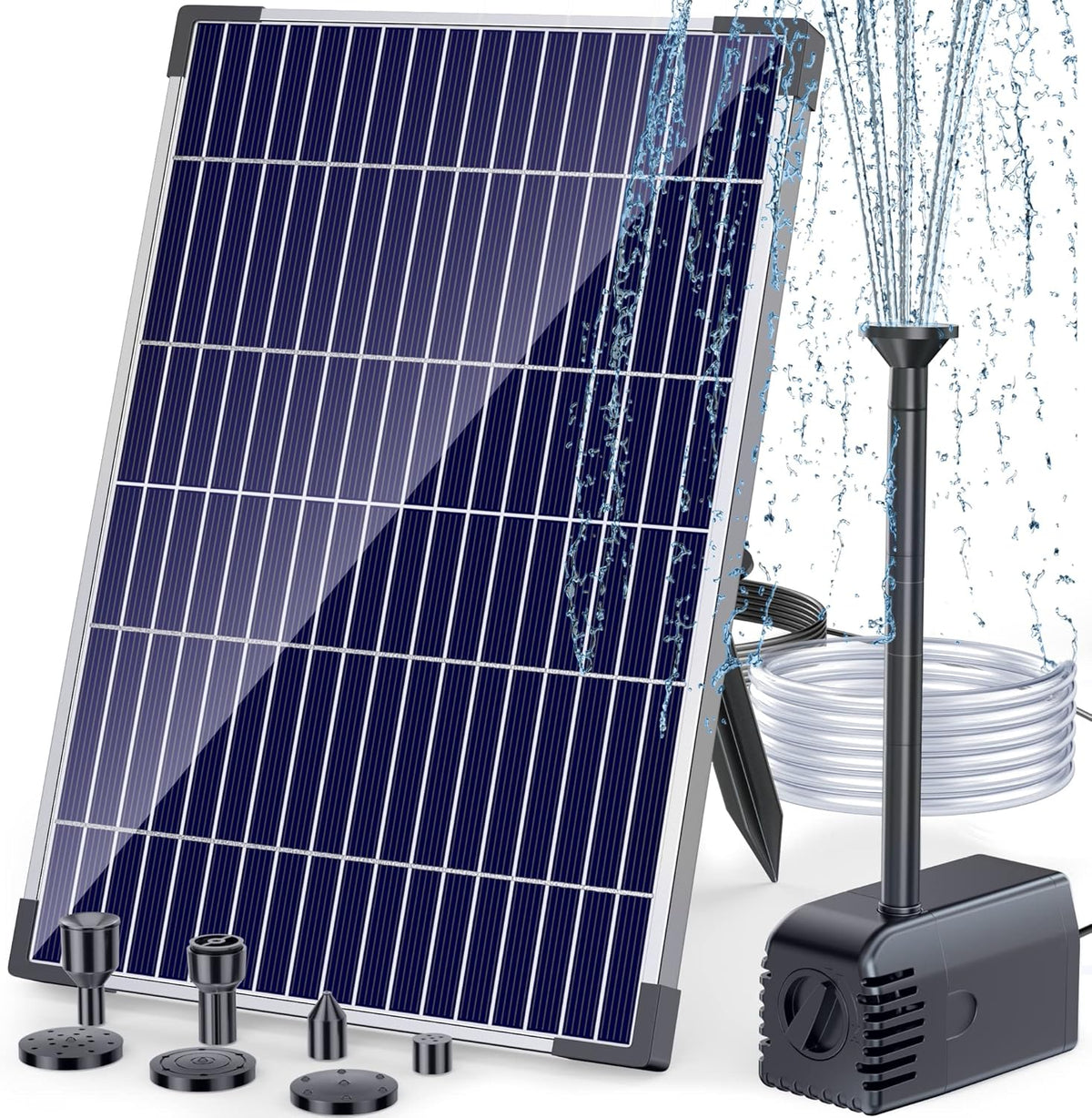 12 Watt Solar Fountain Pump Kit with PVC Tubing I946972