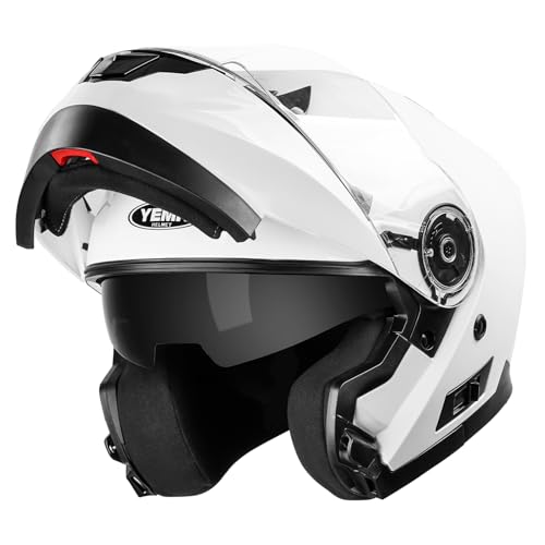 Modular Full Face Motorcycle Helmet with Flip Up Dual Visor V7612