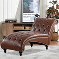 Brown Leather Lounge Chair with Nailhead Trim I716989