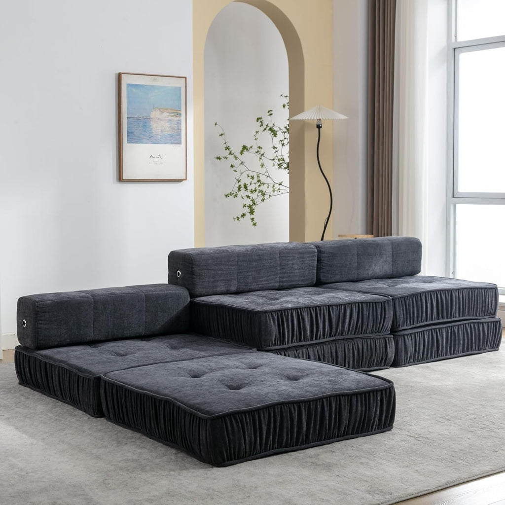 Grey Memory Foam Futon Sleeper Chair Couch Twin Size G771